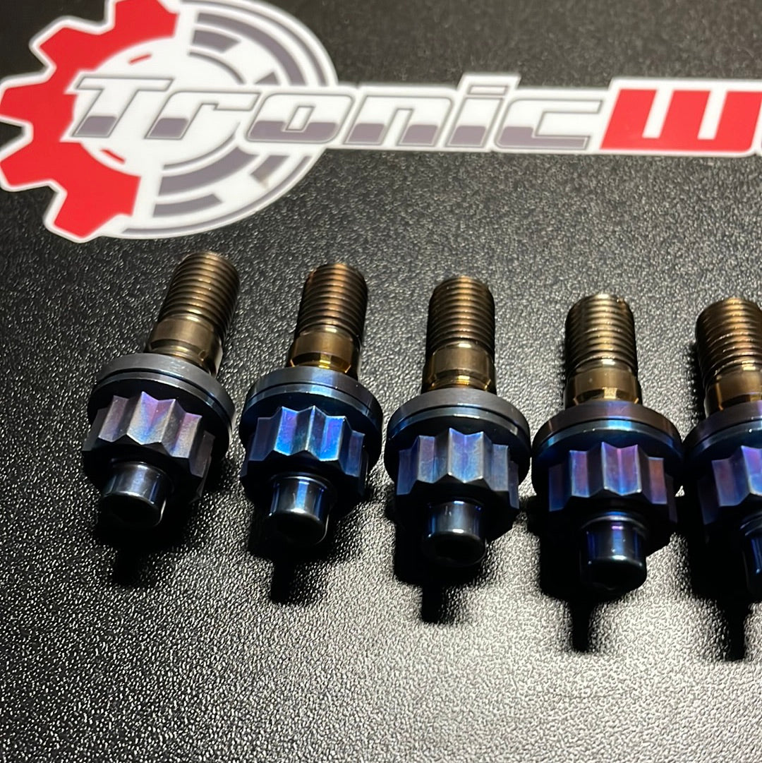 Honda/Acura K-Series Titanium Exhaust Manifold Stud Kit Burnt