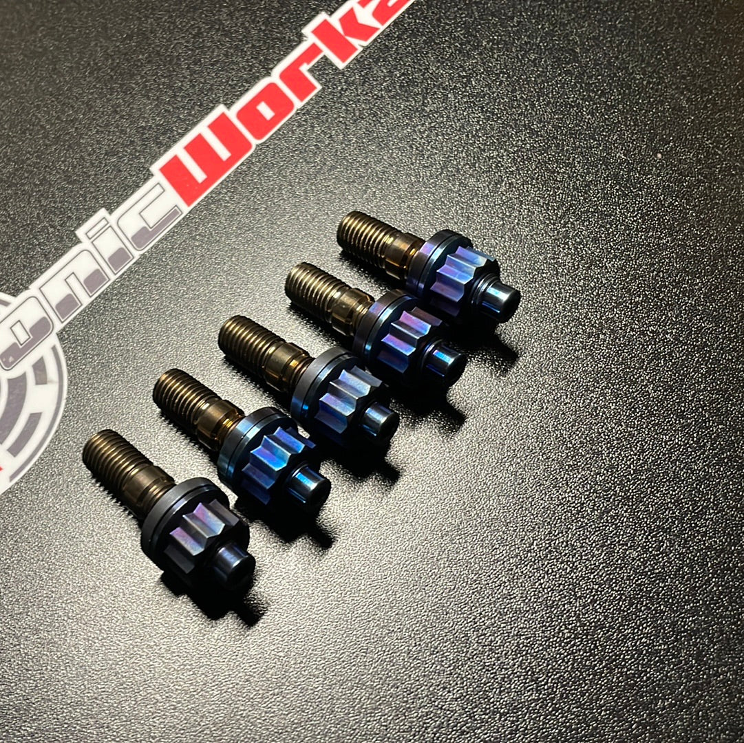 Honda/Acura K-Series Titanium Exhaust Manifold Stud Kit Burnt