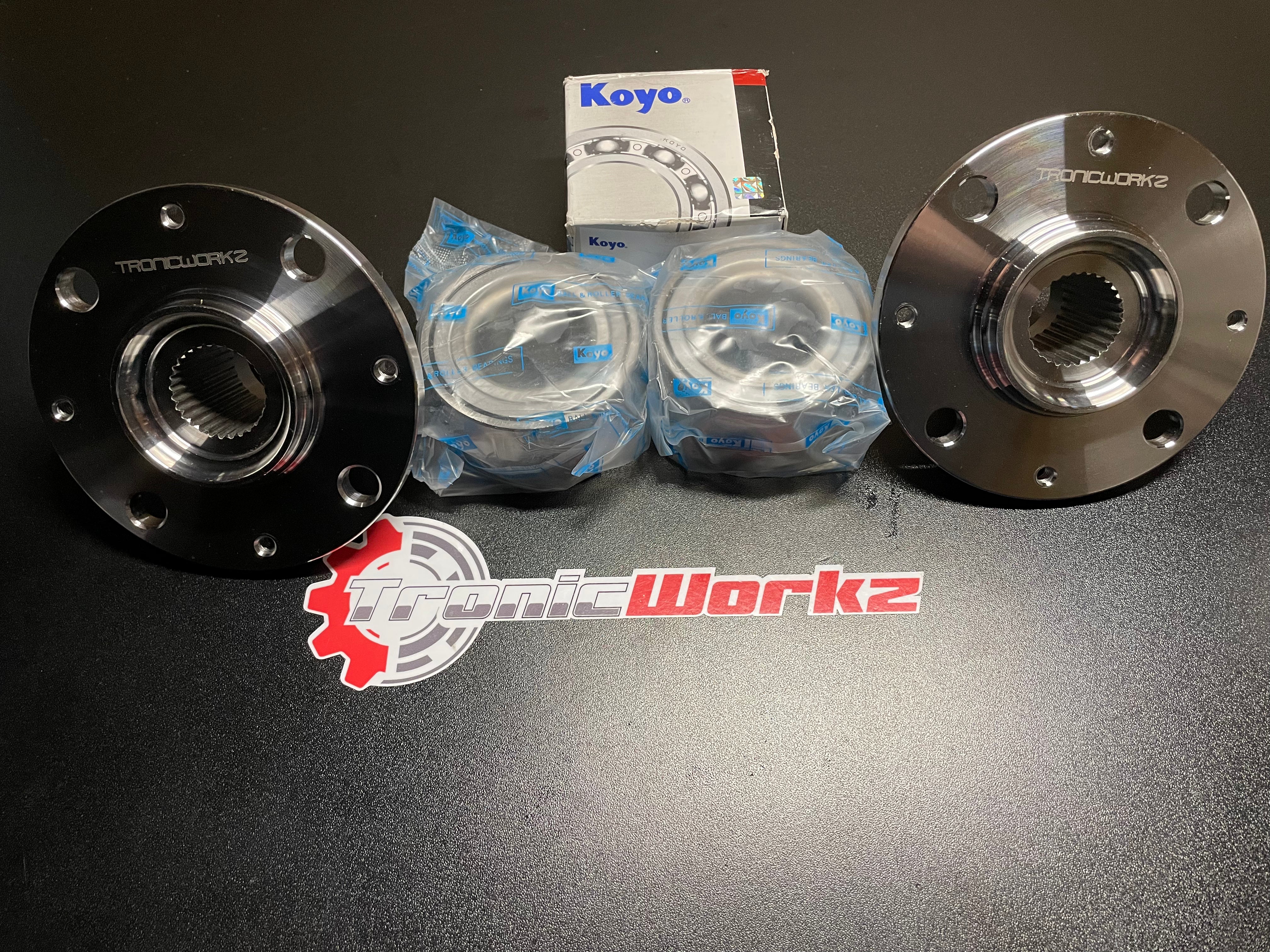 36mm Swap Hubs / Small Brake 1992-2000 Honda Civic / 4x100mm / 240mm (9.4") Brake Rotor / 38mm I.D. Wheel Bearing